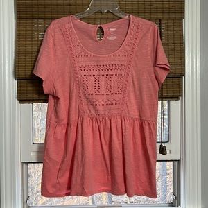 Pretty ladies coral top!